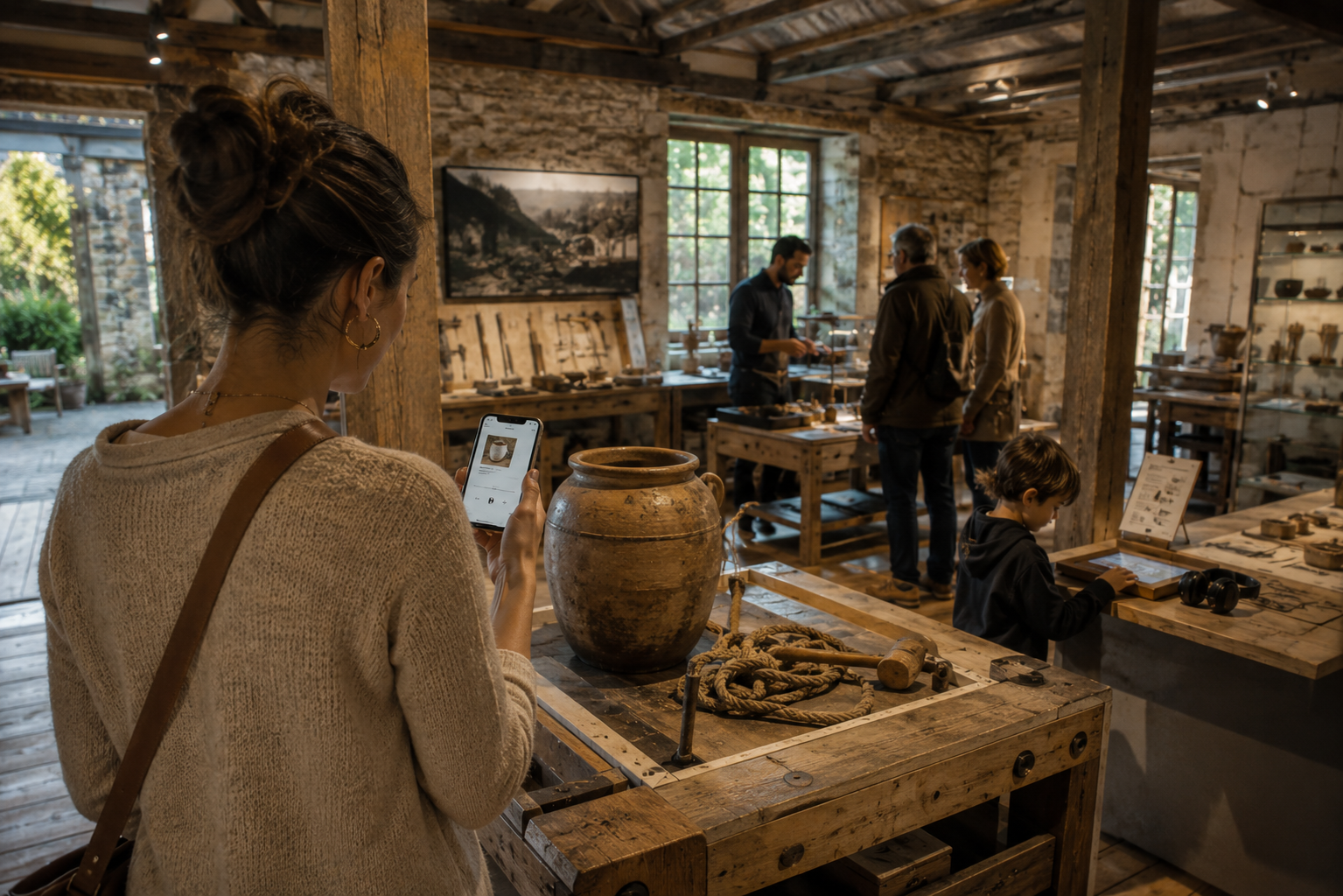 Intérieur pierre et bois