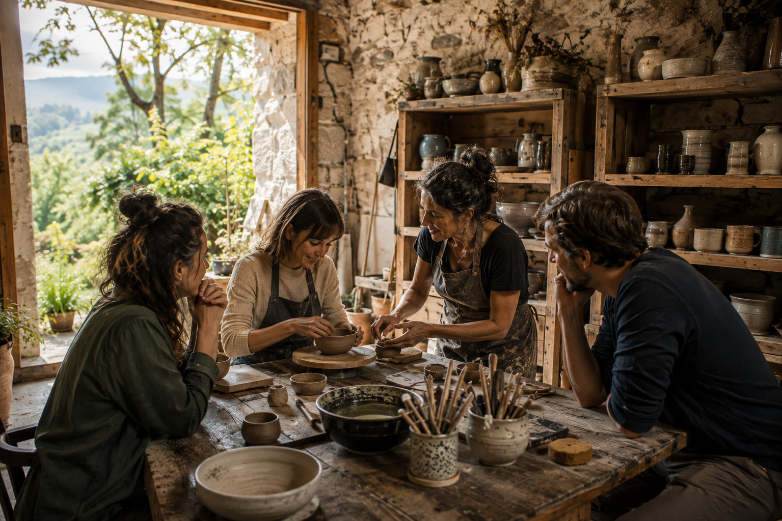 Cuisine ouverte lumineuse